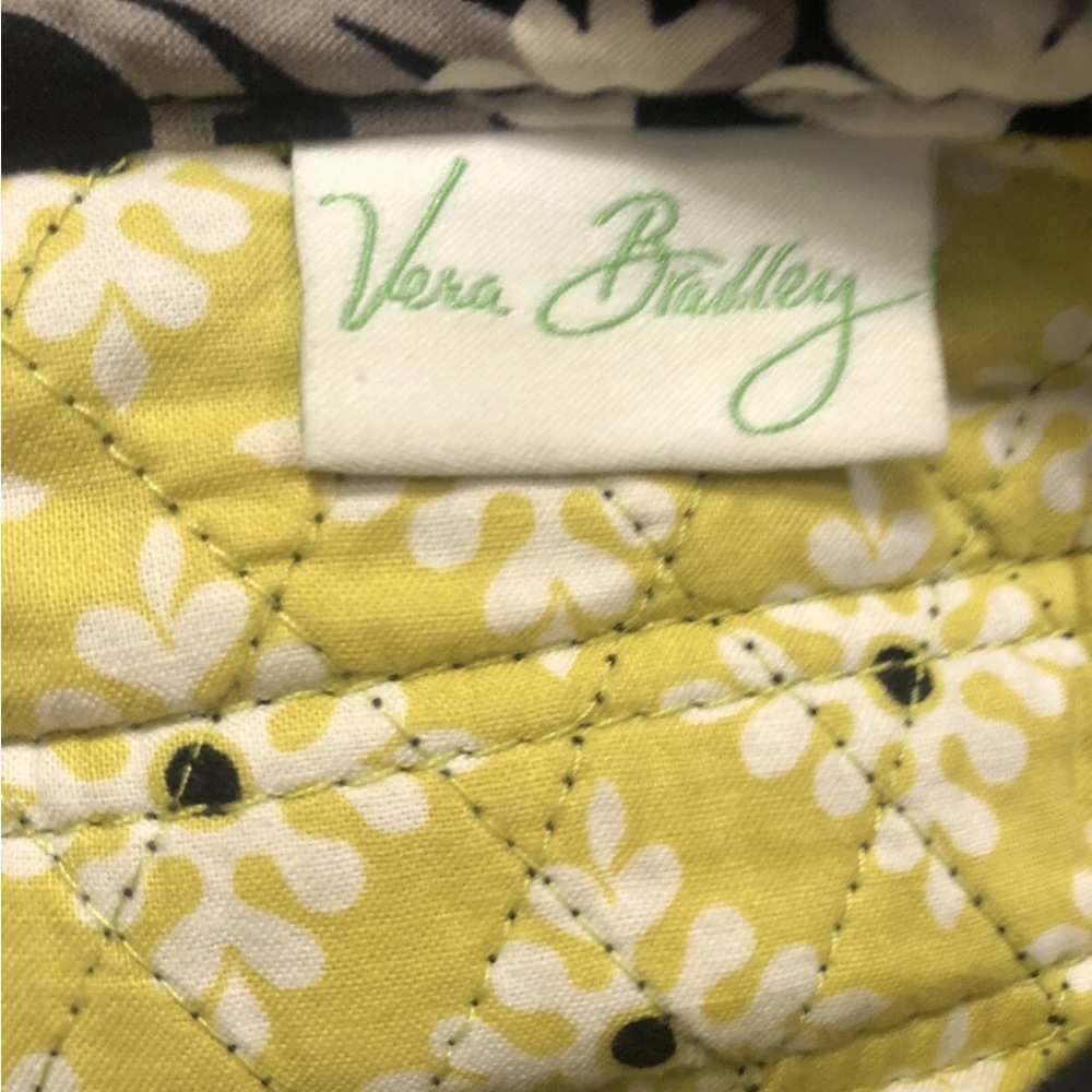 Vera Bradley Backpack Sm Quilted Cotton Zip Yellow Floral “Baroque” 2010 12x9x4 - Picture 7 of 15